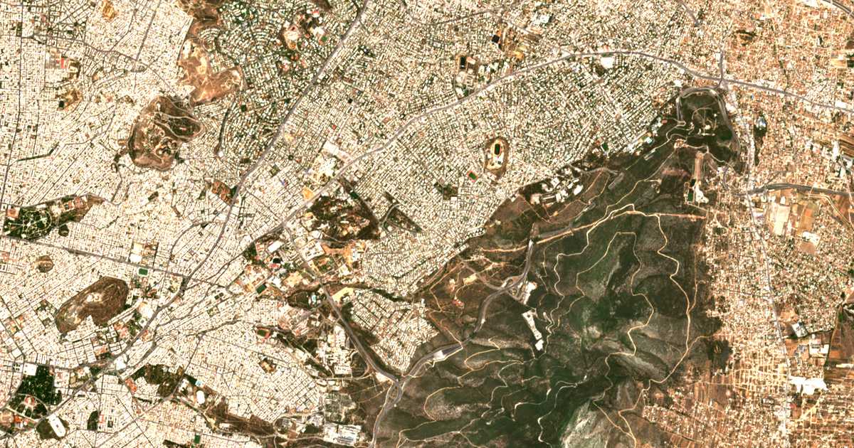 Mapa por satélite de Papágos