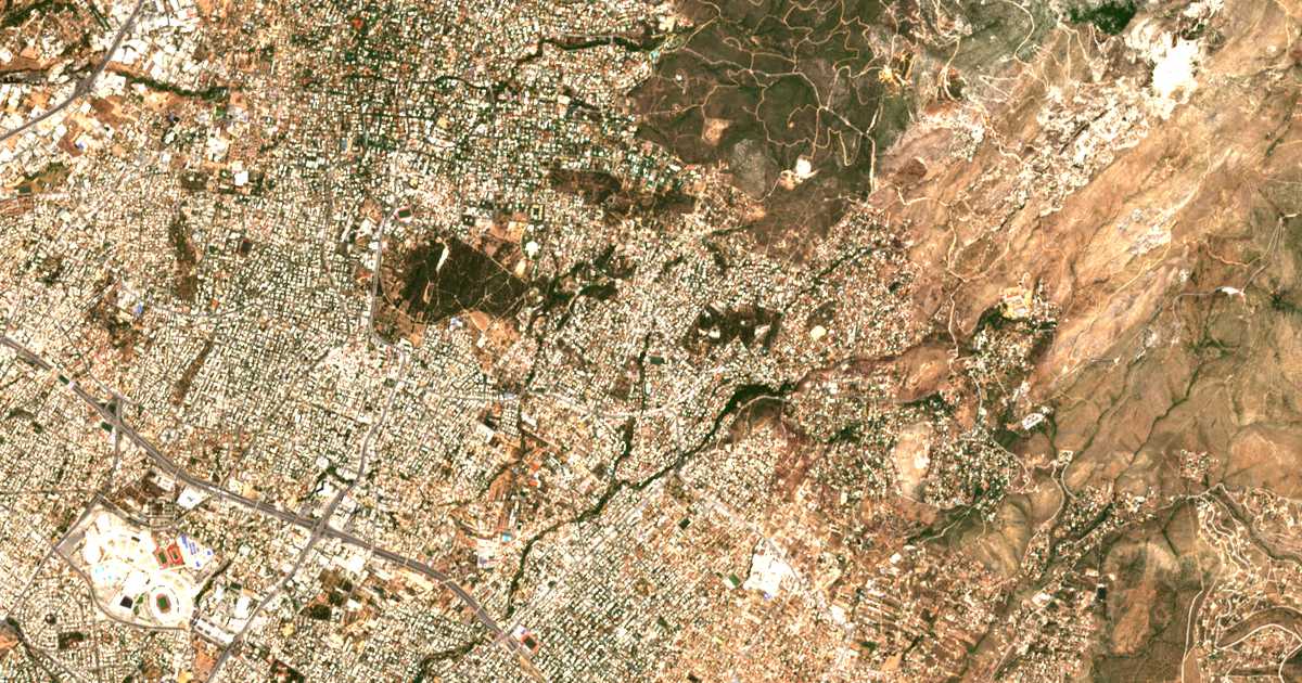 Mapa por satélite de Melíssia