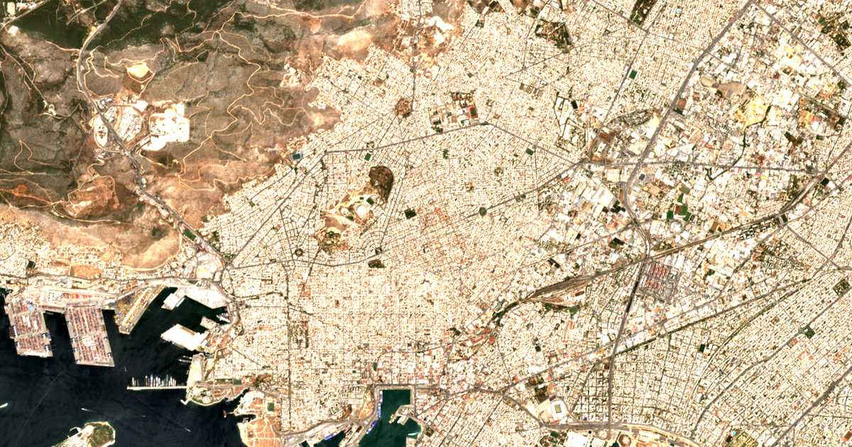 Mapa por satélite de Níkea