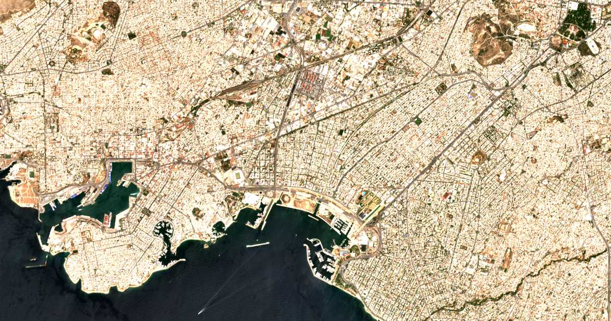 Mapa por satélite de Moschato