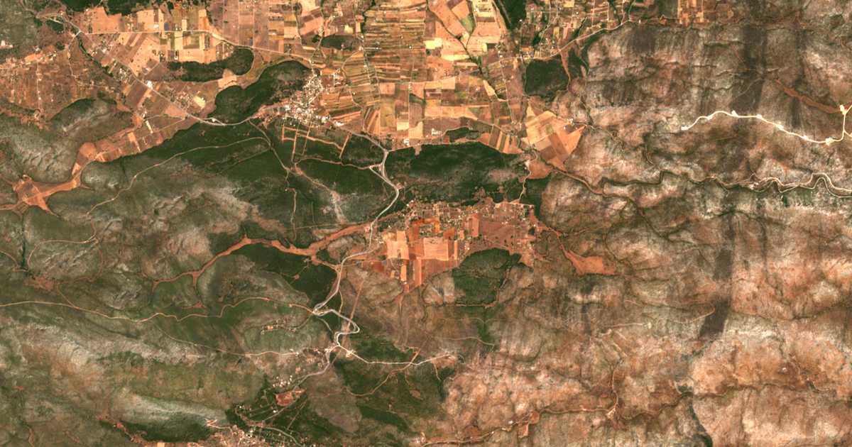 Mapa por satélite de Pournári