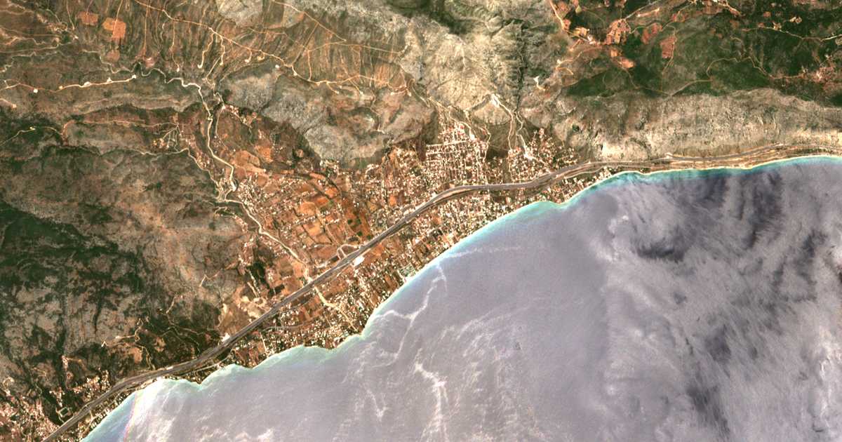 Mapa por satélite de Kinéta
