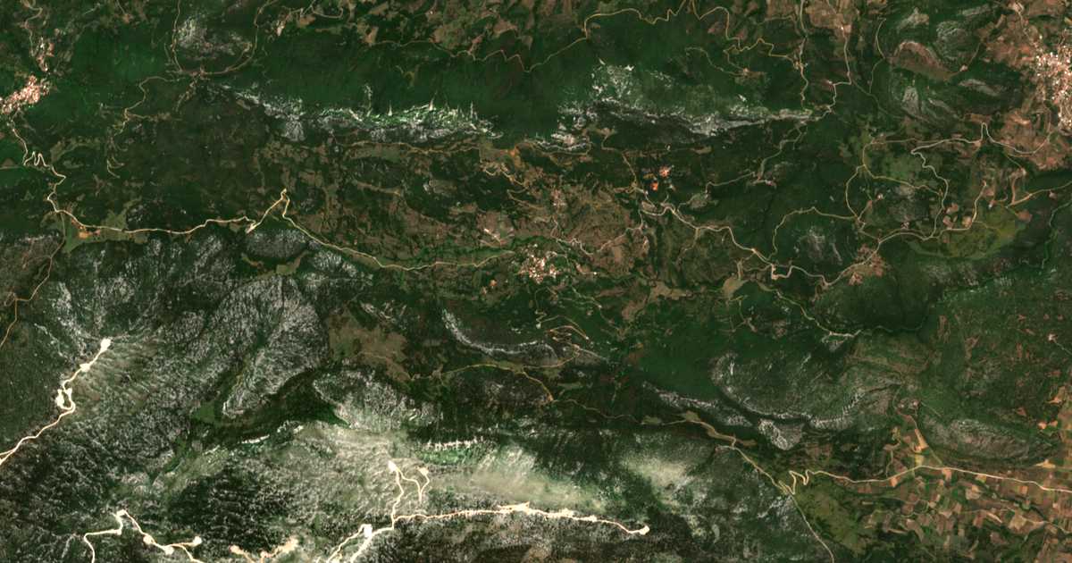 Mapa por satélite de Evangelístria