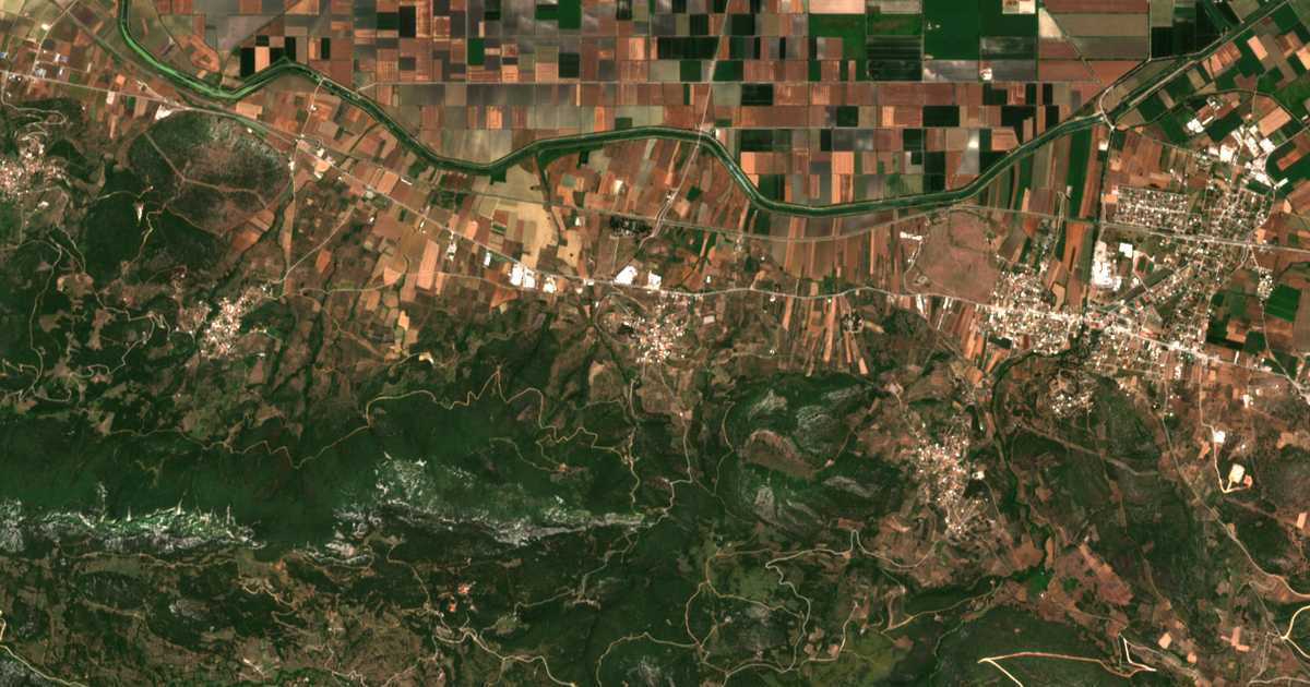 Mapa por satélite de Pétra