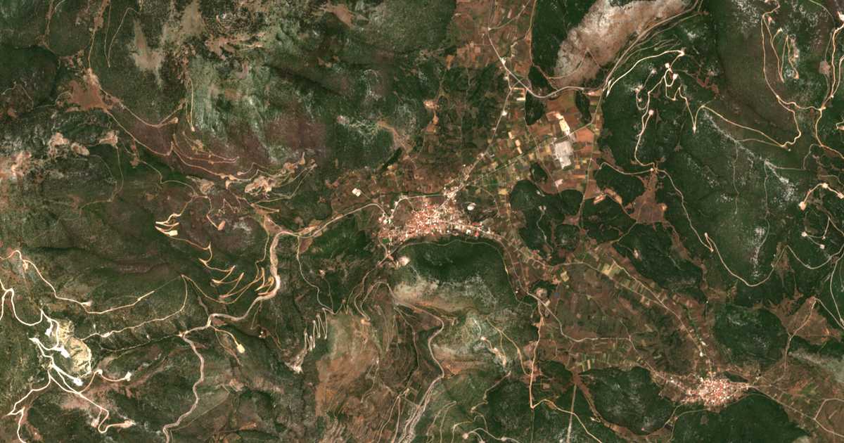 Mapa por satélite de Dístomon