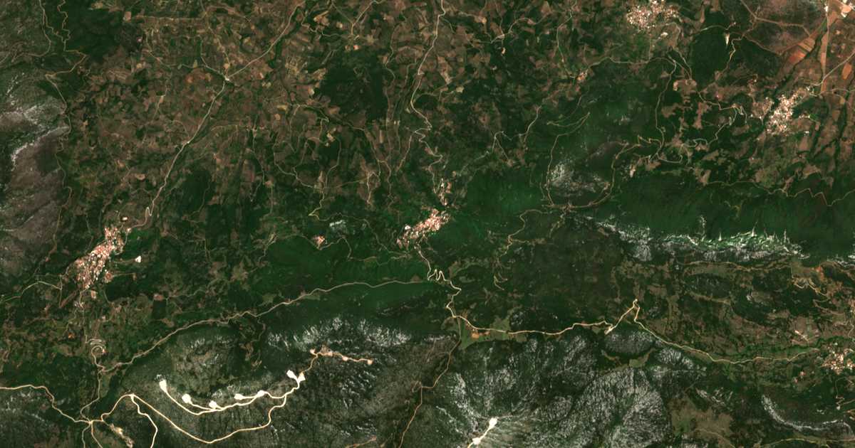 Mapa por satélite de Koróneia