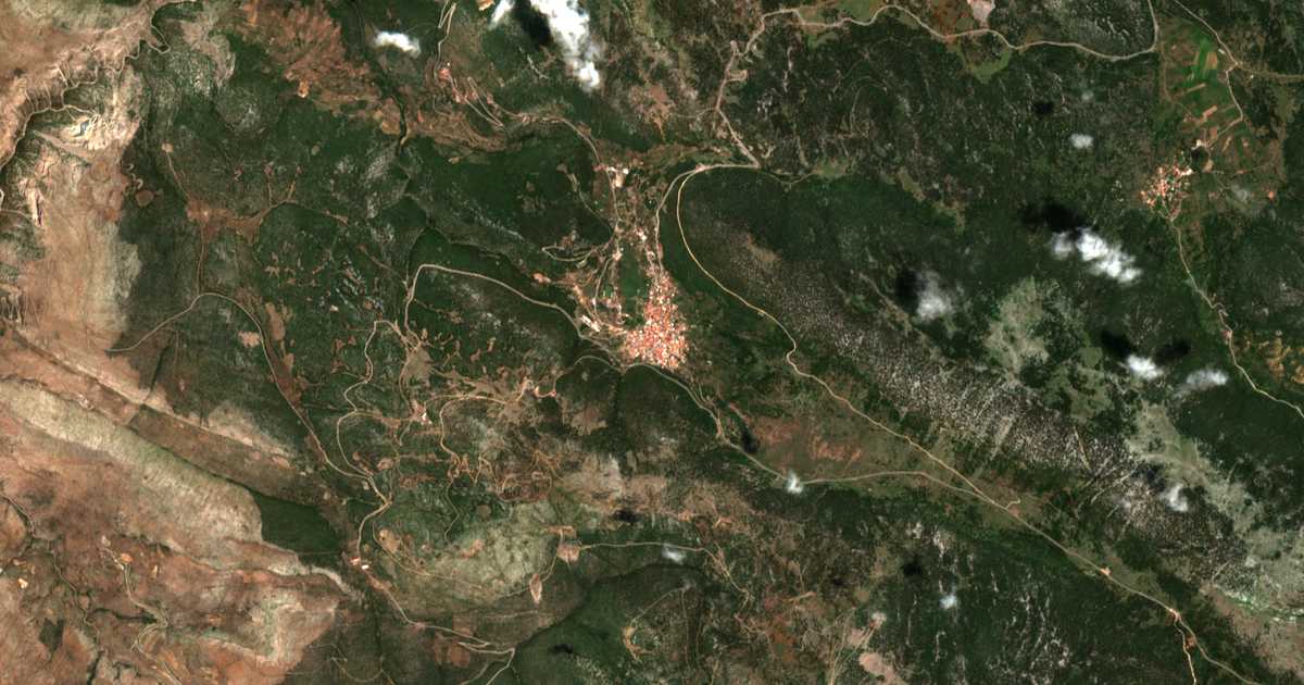 Mapa por satélite de Kyriákion