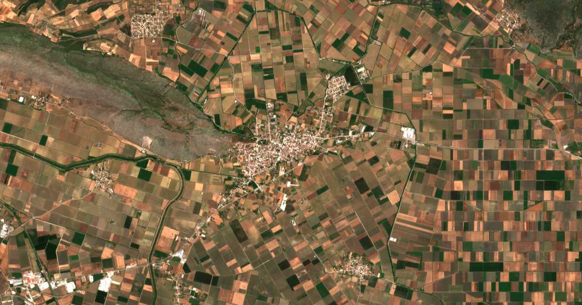 Mapa por satélite de Orcómeno