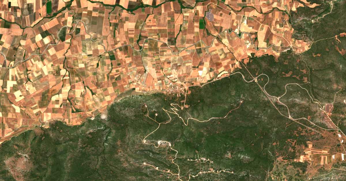 Mapa por satélite de Dáfni
