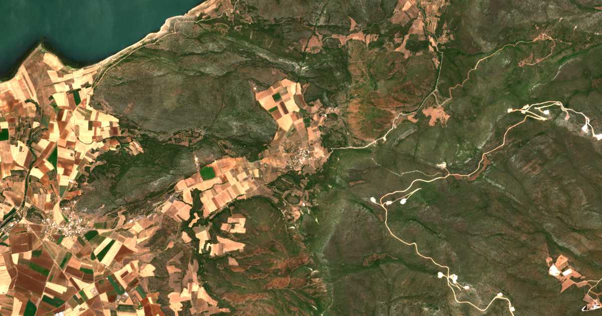 Mapa por satélite de Platanákia