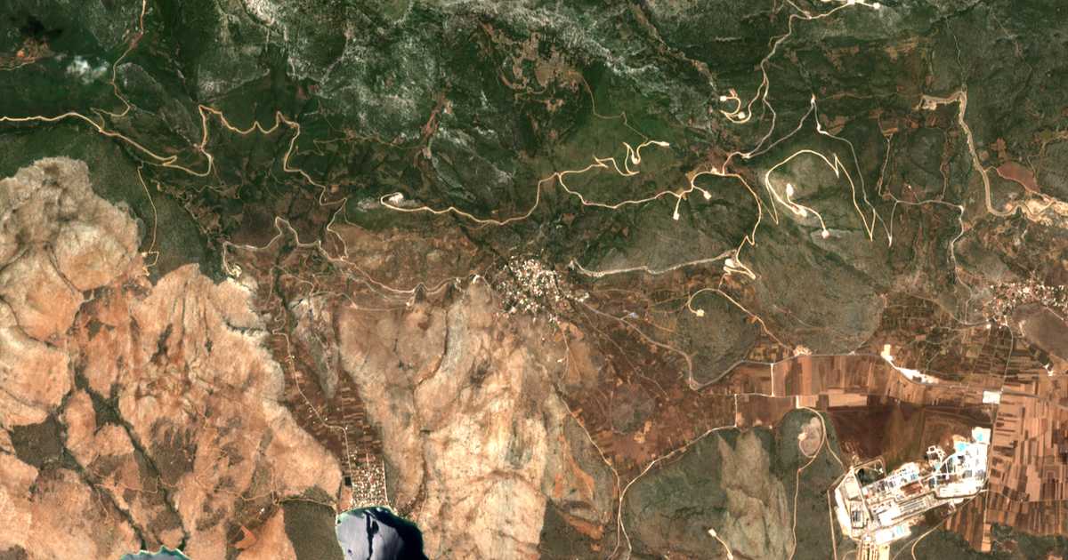 Mapa por satélite de Pródromos