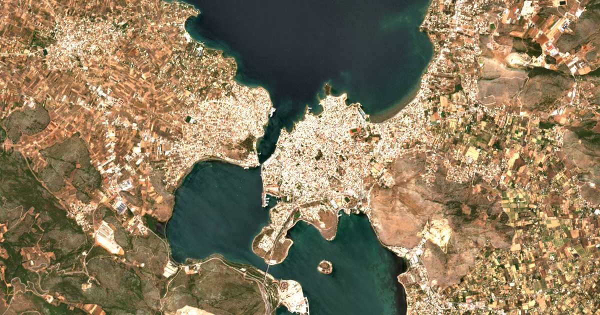 Mapa por satélite de Calcis