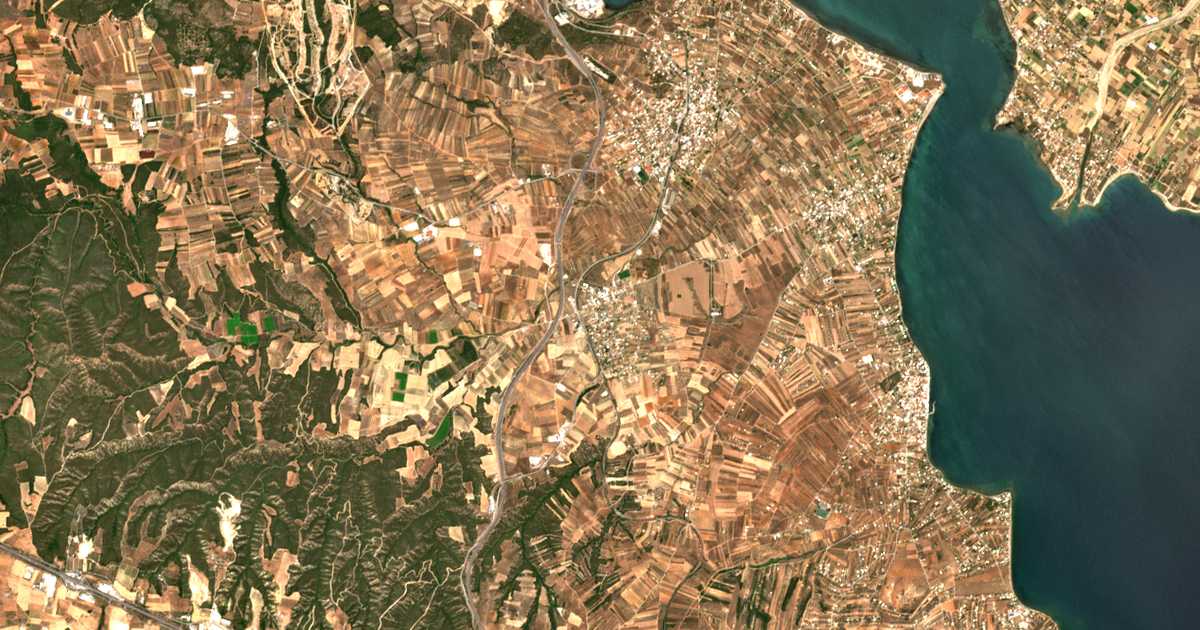 Mapa por satélite de Kalochóri - Panteíchi