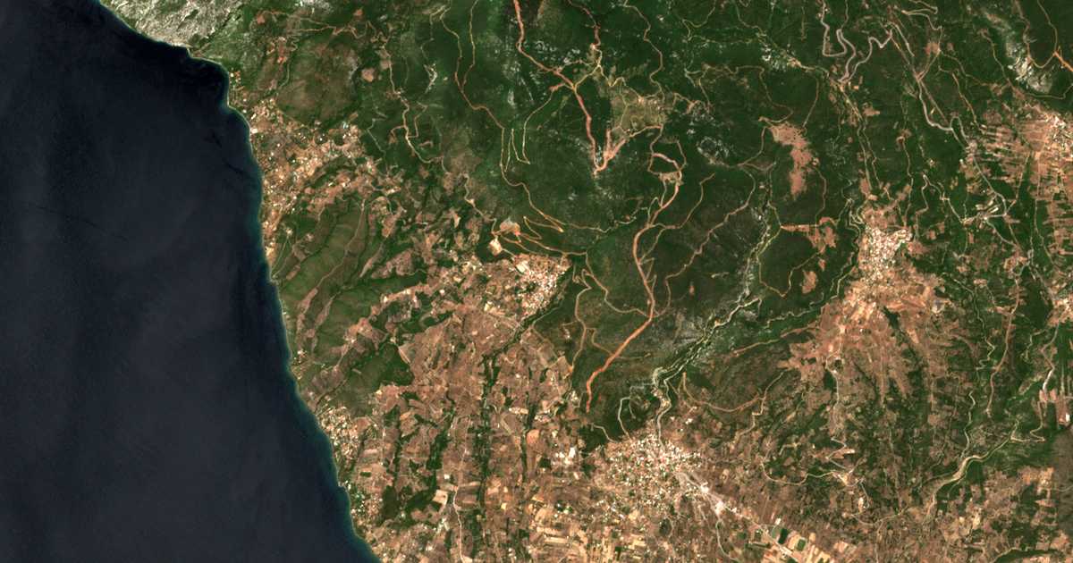 Mapa por satélite de Nerotriviá