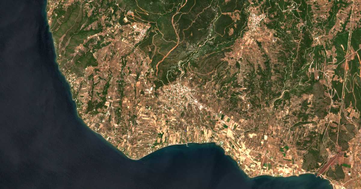 Mapa por satélite de Politiká