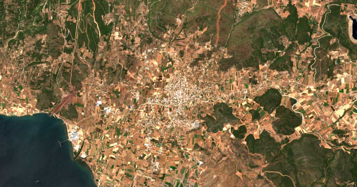 Mapa por satélite de Psachná