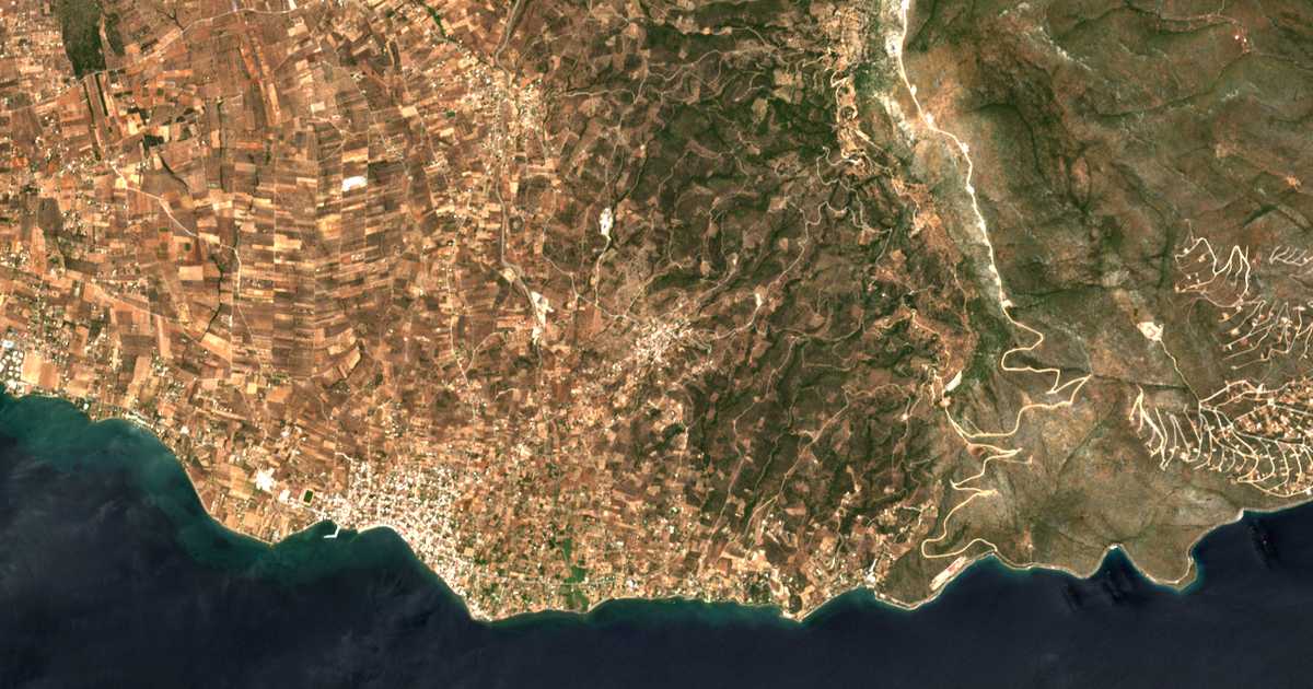 Mapa por satélite de Áno Vátheia