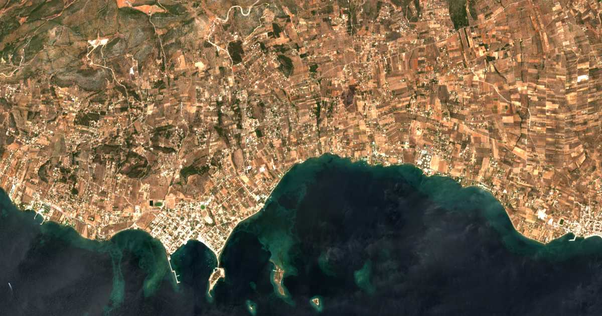 Mapa por satélite de Magoúla