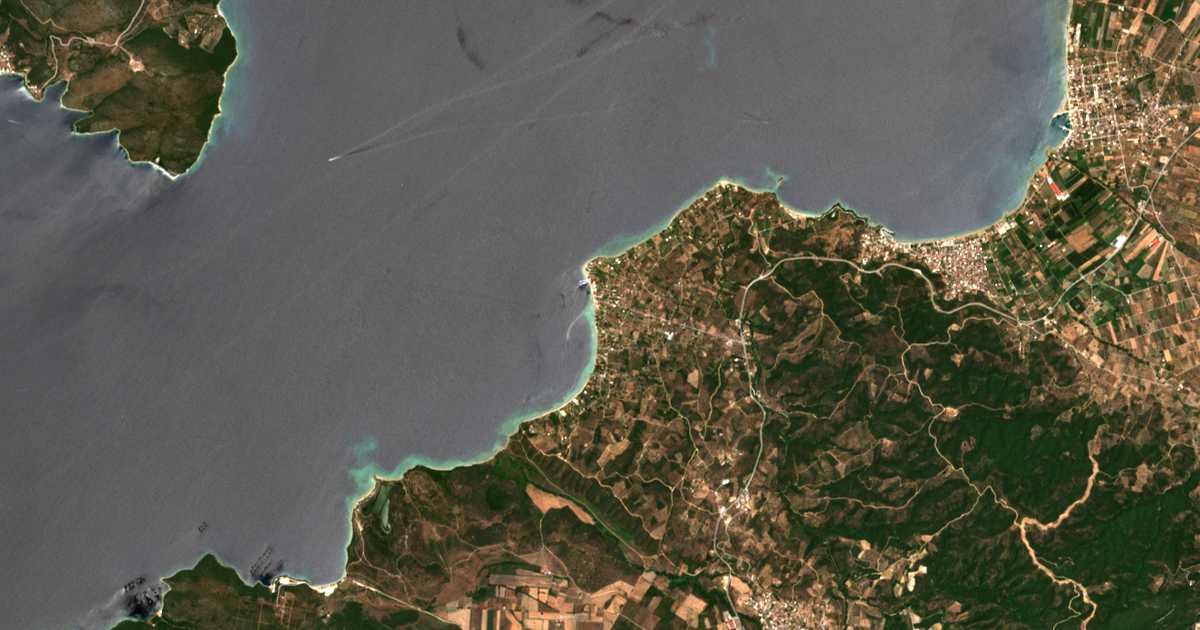 Mapa por satélite de Agiókampos