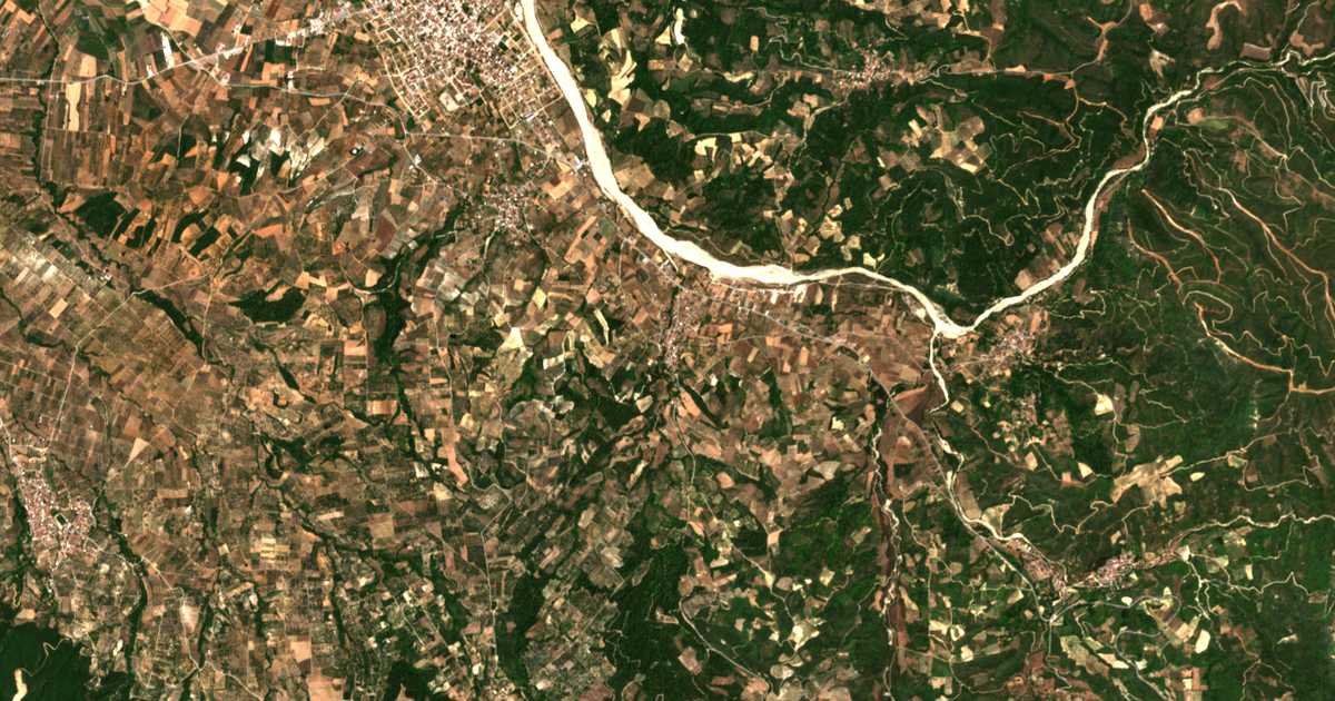 Mapa por satélite de Kamária