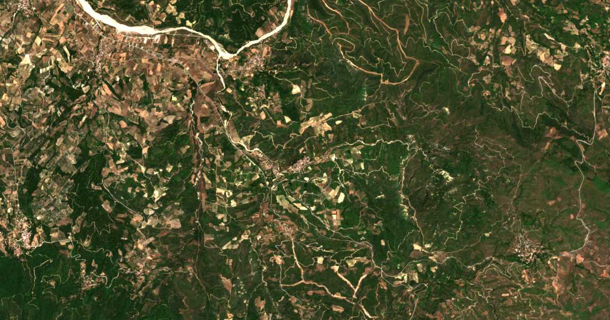 Mapa por satélite de Voutás