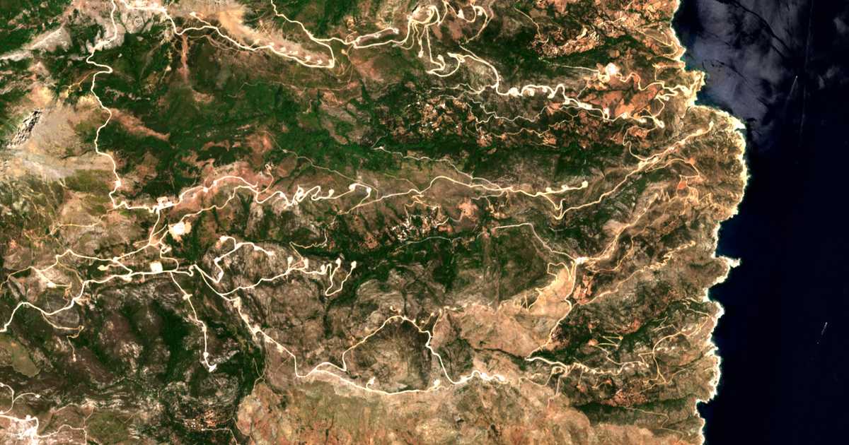 Mapa por satélite de Antiás