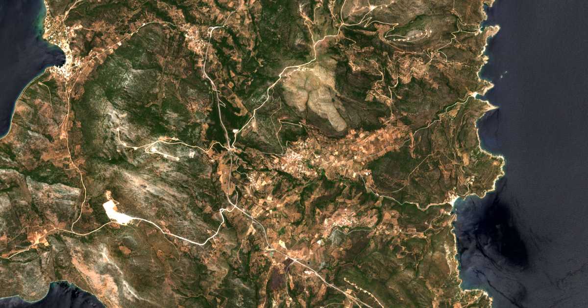Mapa por satélite de Mesochória