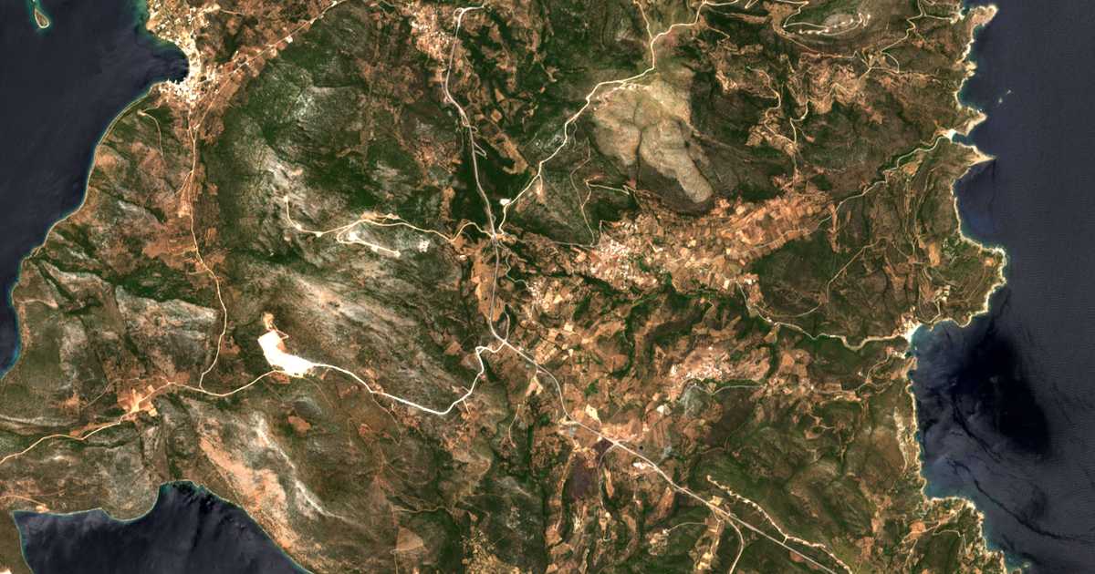 Mapa por satélite de Raptaíoi