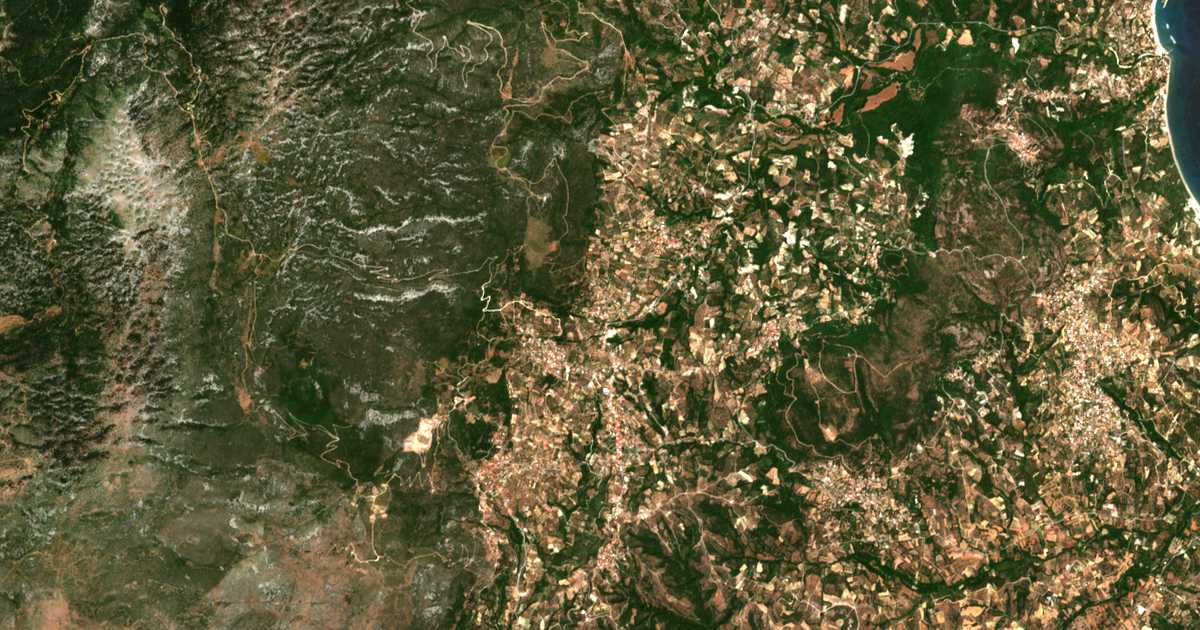 Mapa por satélite de Giánnides