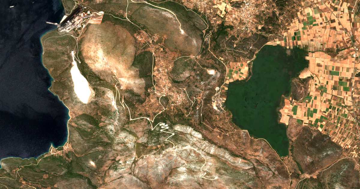 Mapa por satélite de Kaléntzi