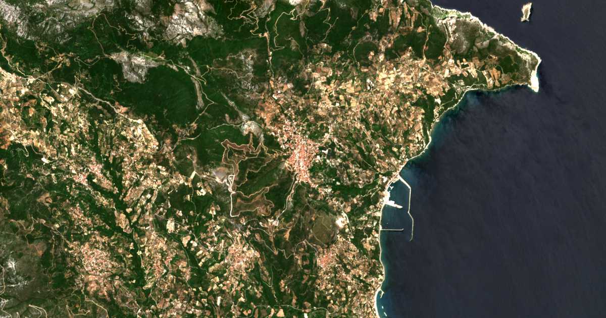 Mapa por satélite de Kymi