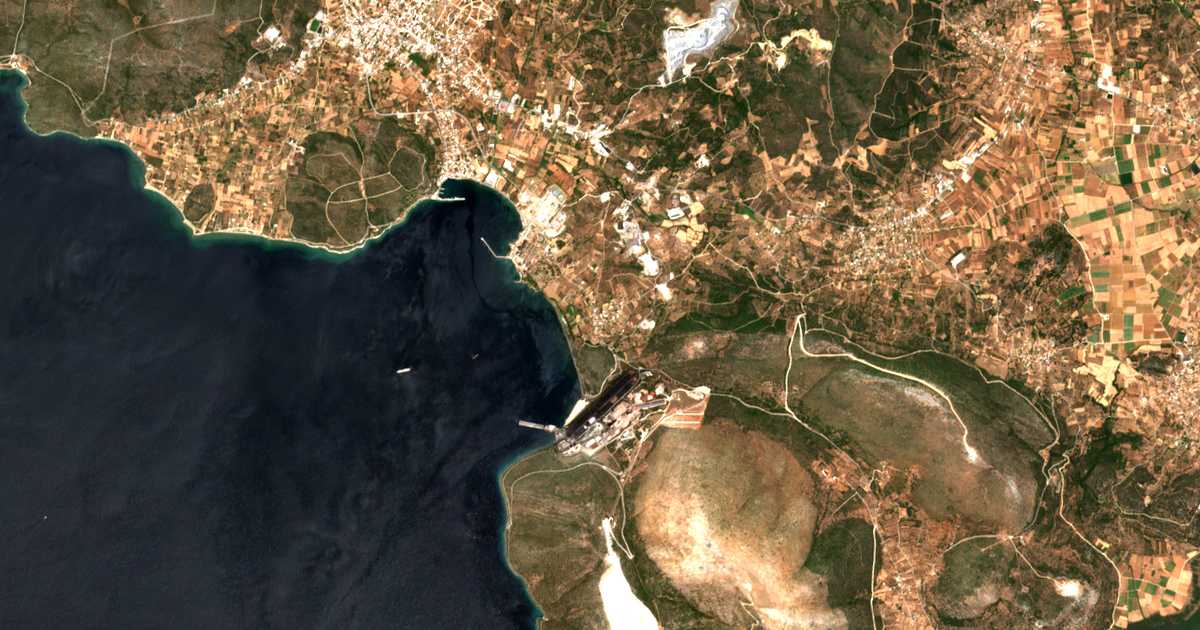 Mapa por satélite de Miláki
