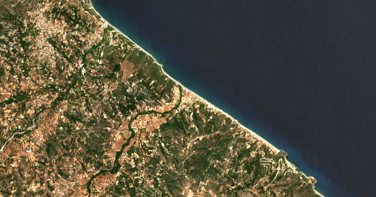 Mapa por satélite de Mourterí