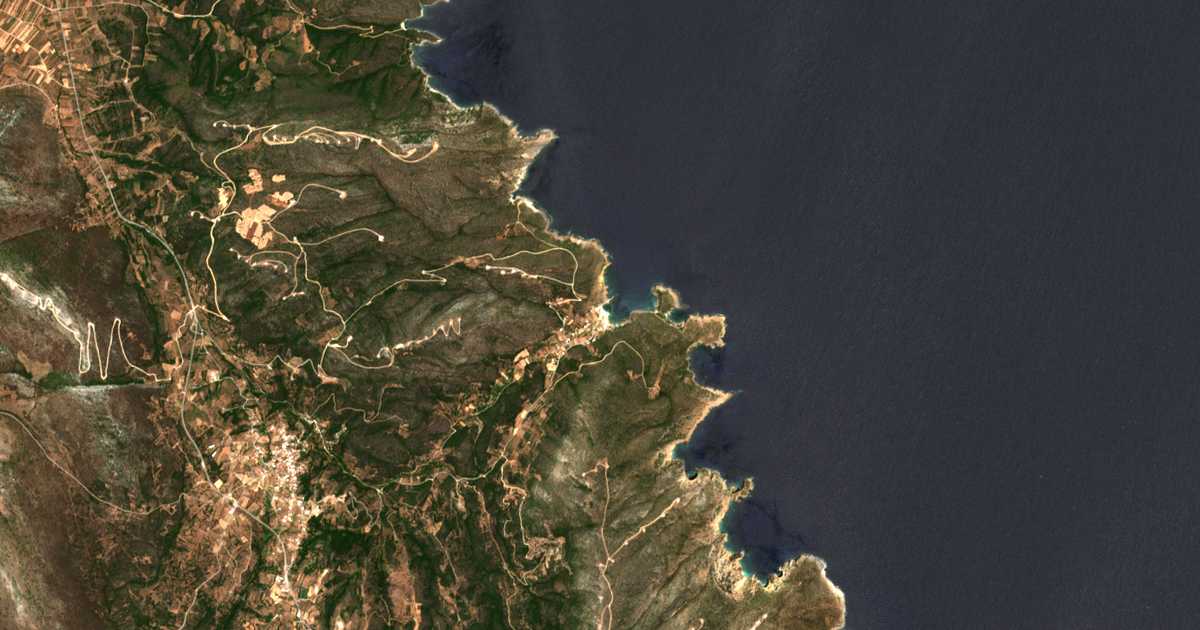 Mapa por satélite de Paralía Zarákon