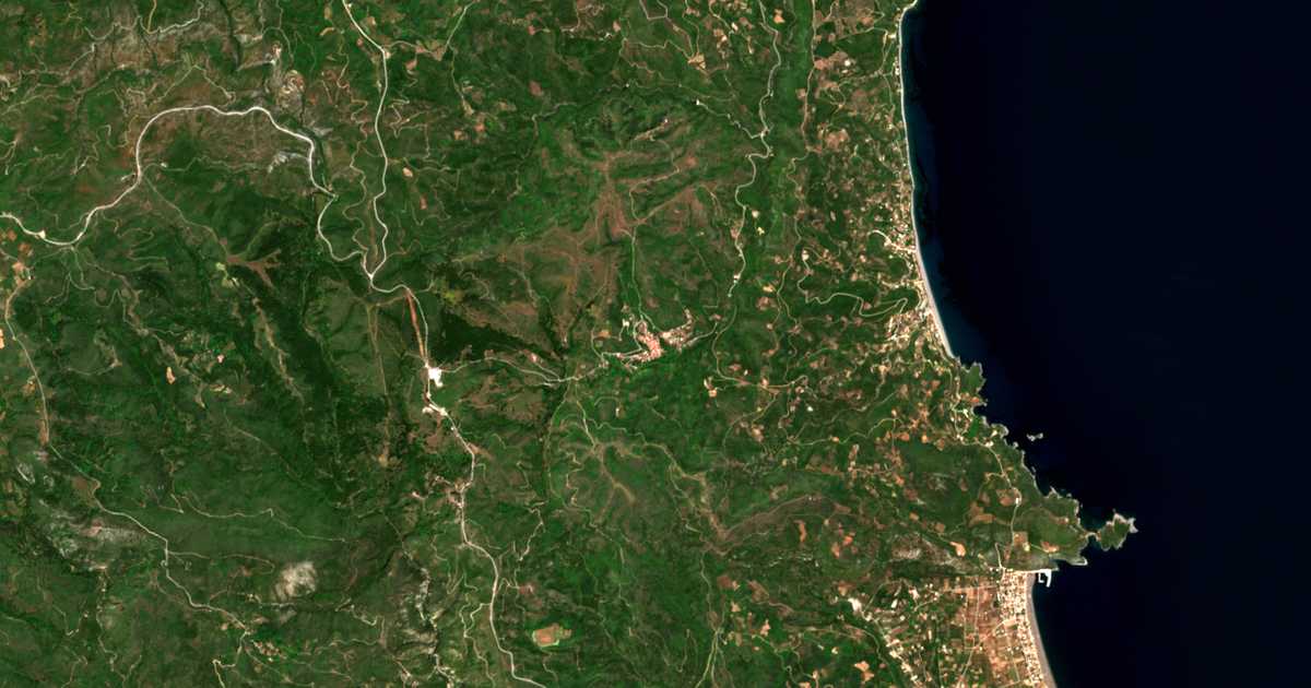 Mapa por satélite de Achládion