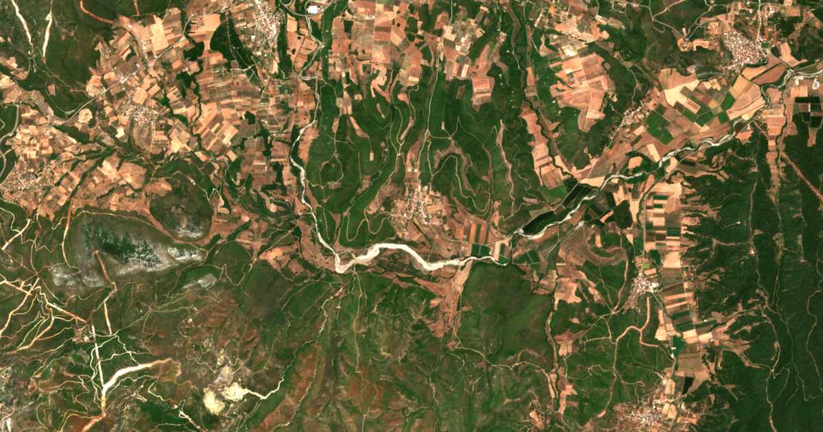 Mapa por satélite de Farákla