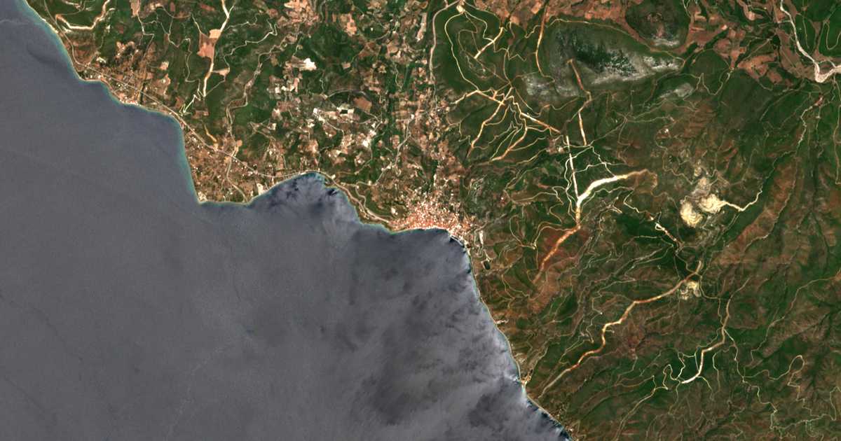 Mapa por satélite de Limne