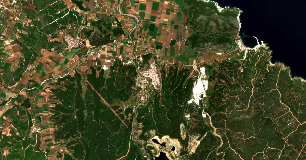 Mapa por satélite de Mantoudi
