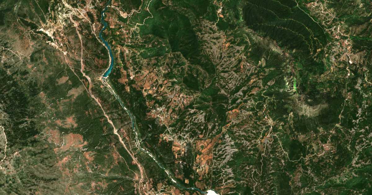 Mapa por satélite de Dafnoúla
