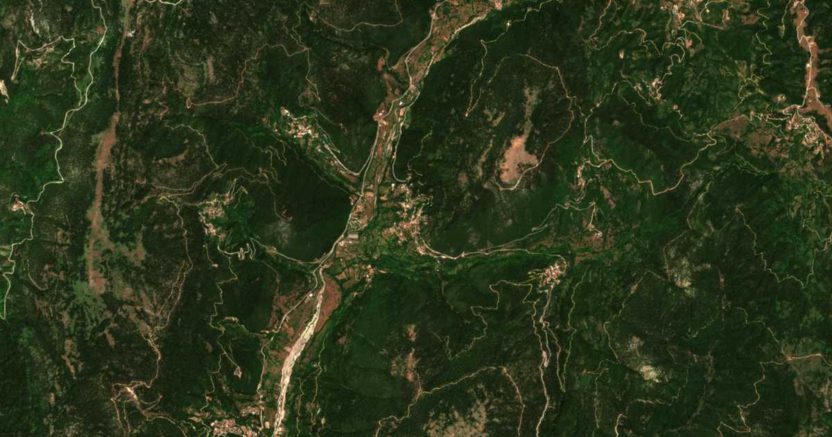 Mapa por satélite de Kláfsion