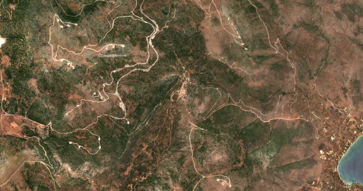 Mapa por satélite de Penteória