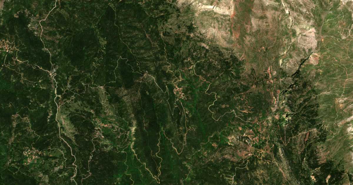 Mapa por satélite de Dichórion