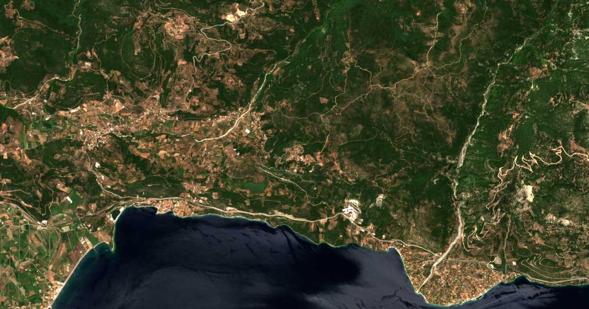 Mapa por satélite de Klíma
