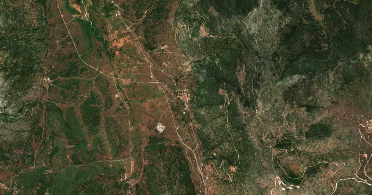 Mapa por satélite de Malandrínon