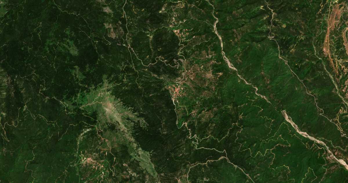 Mapa por satélite de Pentagioí