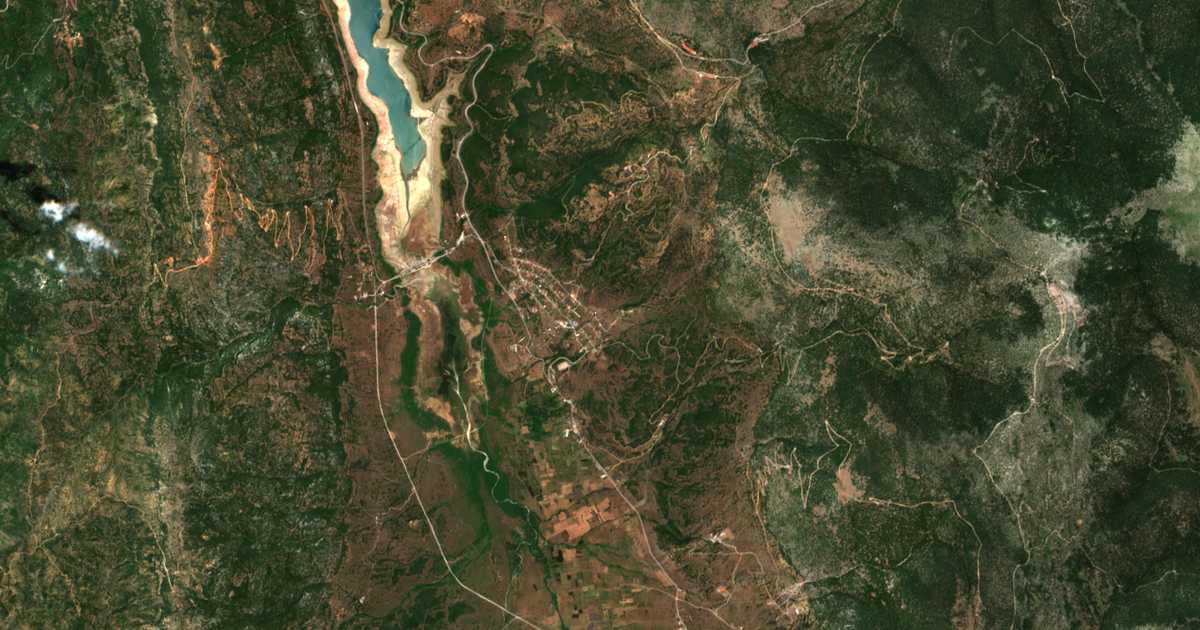 Mapa por satélite de Pentápolis