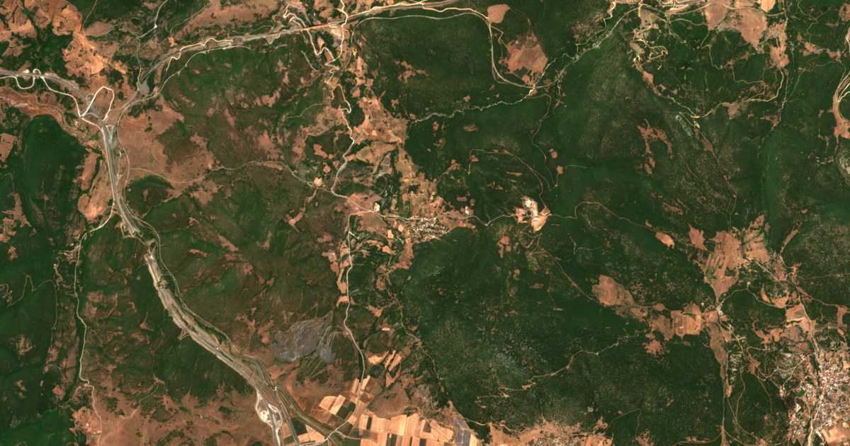 Mapa por satélite de Áno Agóriani