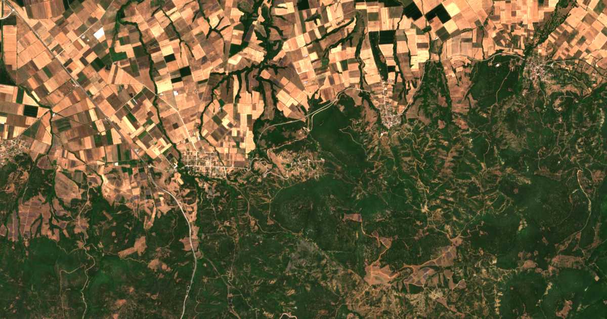 Mapa por satélite de Palamás
