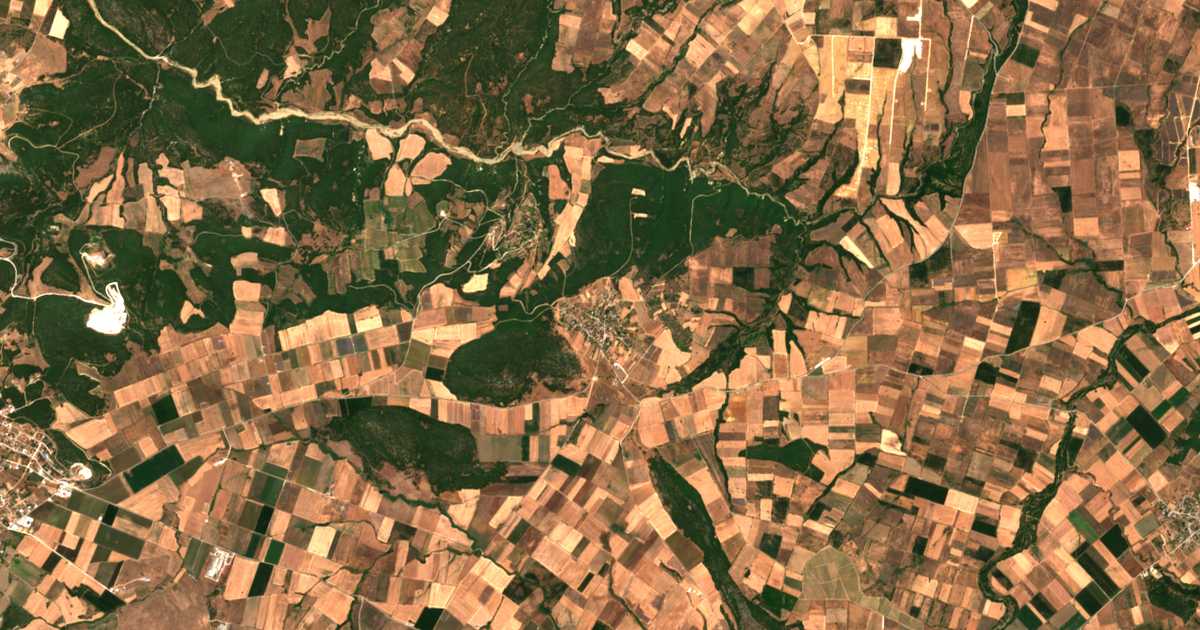 Mapa por satélite de Voúzion