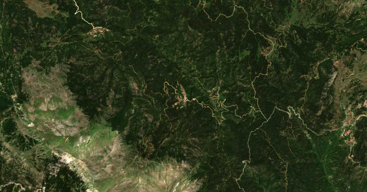 Mapa por satélite de Dáfni